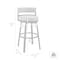 Armen Living Encinitas Outdoor Patio 5-Piece Bar Table Set in Aluminum with Gray Cushions SETODEN5BLGRY - alternate 10